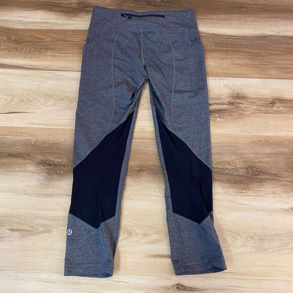 Lululemon Pants Womens 4 Gray Cropped Movement Leggings - Picture 8 of 9